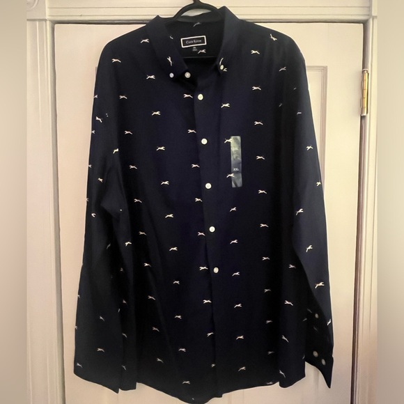 Club Room Mens Button Down Paisley Corduroy Shirt Blue Size Small main image 1